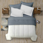 CUBRELECHO DOBLE FAZ CAMA KING - GRIS/BLANCO - Imagen 2