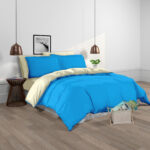 DUVET COVER DOBLE FAZ Marfil/Aguamarina