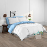 DUVET COVER DOBLE FAZ Azul claro/Blanco - Imagen 2