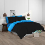 DUVET COVER DOBLE FAZ Aguamarina/negro
